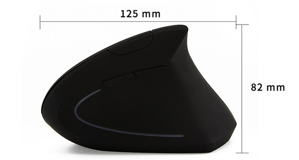 Ergonomics 2.4GHz Wireless Vertical Optic Mouse - Black