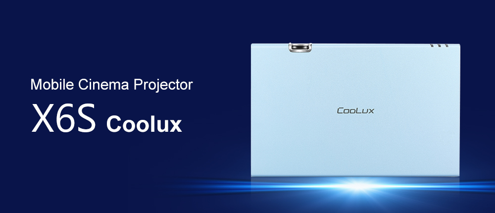 Coolux X6S 300 ANSI Lumens DLP Mobile Cinema Projector Dual Core CPU / 2.4G + 5G WiFi / 2000:1 / Support 1080P